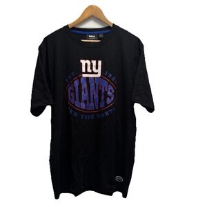 Hugo Boss x NFL New York Giants Mens XXL Black Crewneck Short Sleeve T-Shirt euc